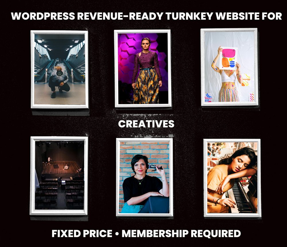 WordPress Revenue-Ready Website Set-Up CMS for Creatives - Fixed Price